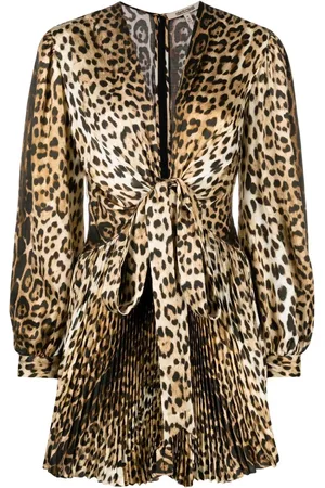 Roberto Cavalli Leopard-print mini dress