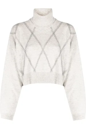 Brunello Cucinelli Bead-detailing wool-blend jumper
