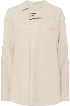 SYSTEM Asymmetric neck blouse