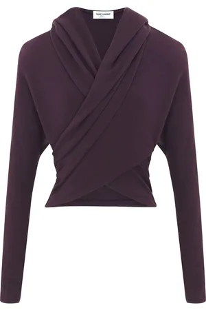 Saint Laurent Hooded wool top