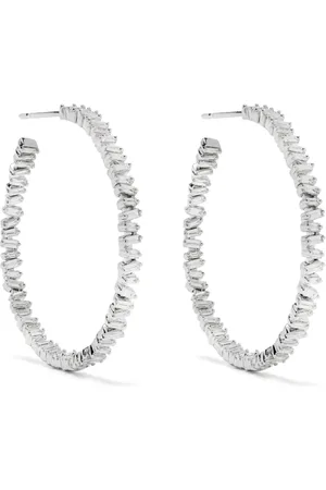 Suzanne Kalan 18kt gold Fireworks diamond hoop earrings