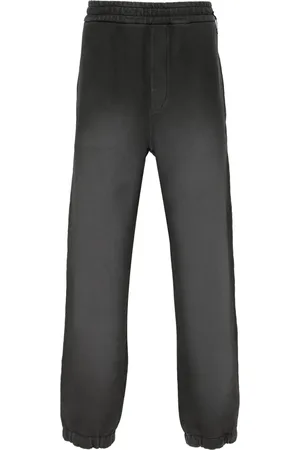 Fendi Faded-effect cotton track pants