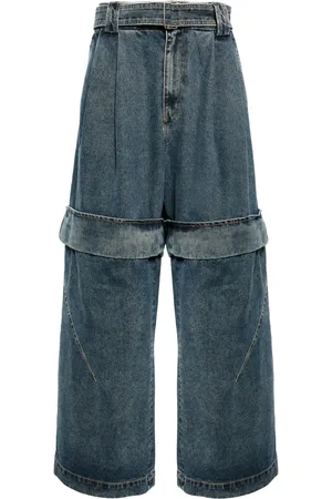 SONGZIO Belted wide-leg denim jeans