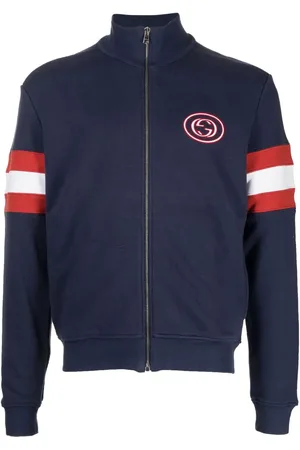 Gucci Logo-patch zipped sweatshirt