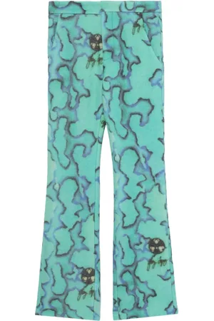 ERL Graphic-print flared trousers