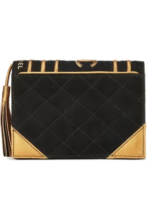 CHANEL 2004 CC Bible Book suede clutch bag