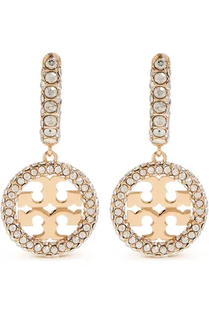 Tory Burch Miller crystal-embellished hoop earrings