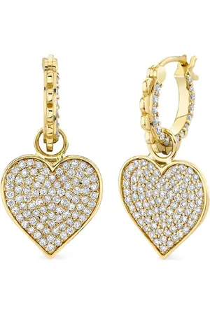 Sydney Evan 14kt yellow Heart diamond earrings