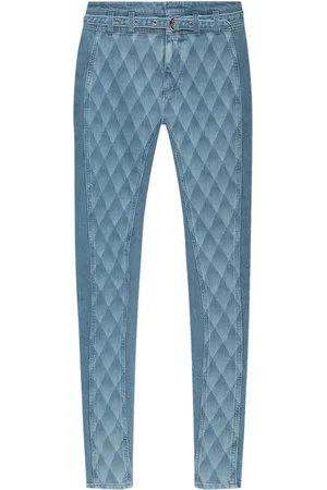 Balmain Geometric-print skinny jeans