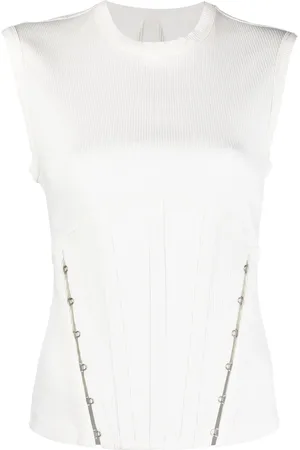 DION LEE Fine-ribbed tank top