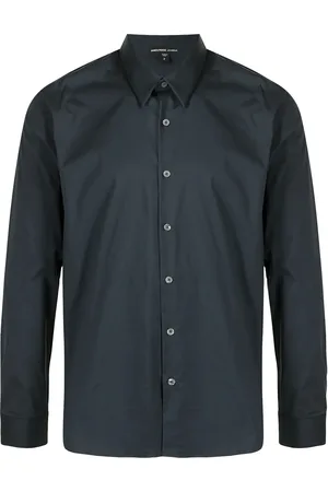James Perse Matte stretch-poplin shirt
