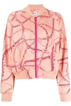 Hermès Bridle-strap print zip-up jacket