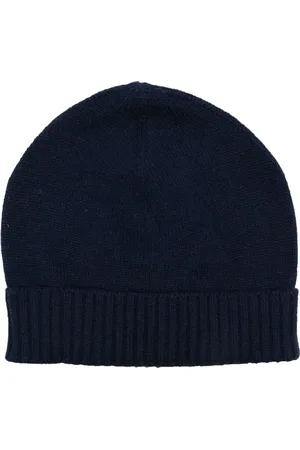 LISKA Ribbed-edge beanie hat