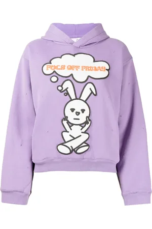 Natasha Zinko Friday distressed rabbit-print hoodie