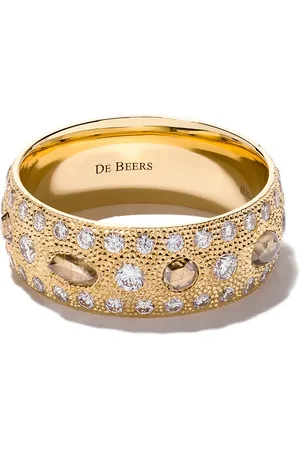 De Beers 18kt yellow Talisman diamond band