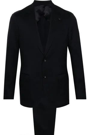 LARDINI Brooch-detail single-breasted suit