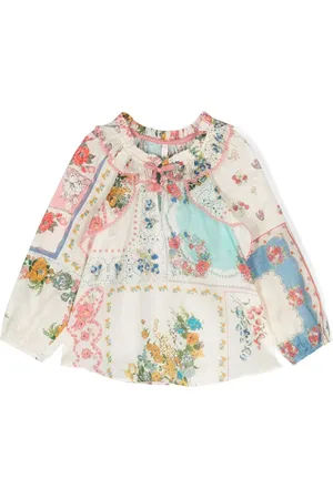 ZIMMERMANN Floral-print ruffle-detail blouse
