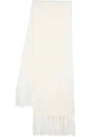 Msgm Waffle-knit fringed scarf