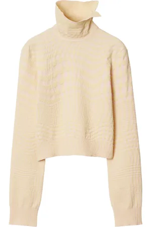 Burberry Warped houndstooth jacquard jumper