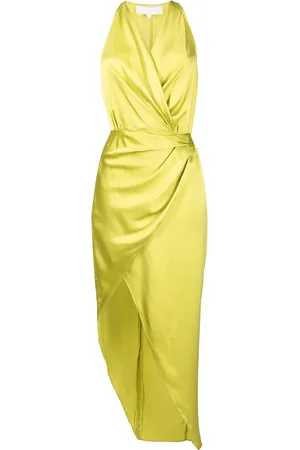 Michelle Mason Asymmetric halterneck silk dress