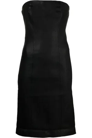 Ludovic De Saint Sernin Strapless leather minidress