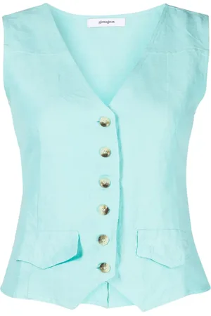 Gimaguas Buttoned cotton-linen blend vest