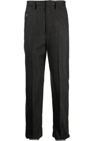Hed Mayner Pinstripe wool tapered trousers
