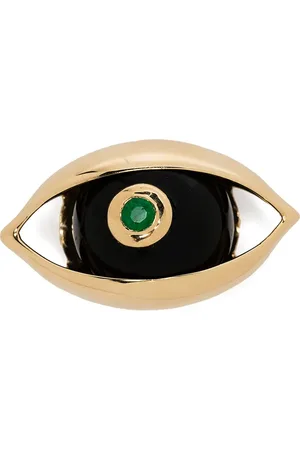 ZEEMOU ZENG 18kt yellow diamond Eye brooch