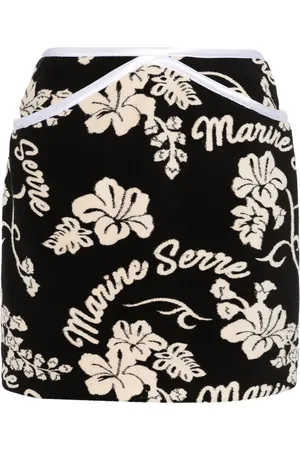 Marine Serre Patterned-jacquard mini skirt