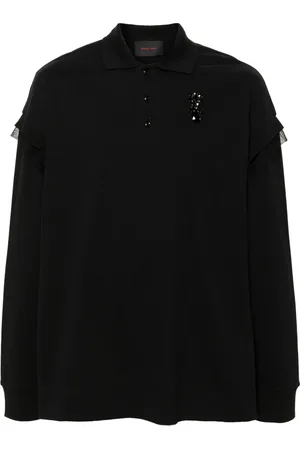 Simone Rocha Crystal-embellished cotton polo shirt
