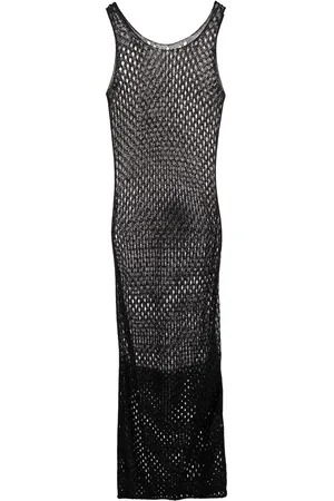 DION LEE Metallic mesh gown
