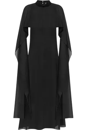 Jil Sander Cape-embellished midi dress