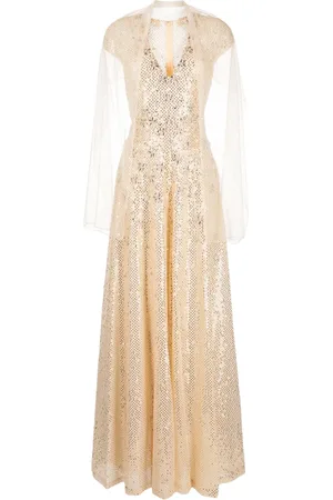 Saiid Kobeisy Floral-detail sequined jumpsuit