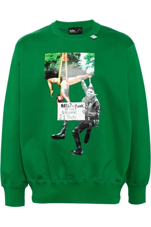 Kolor Graphic-print cotton sweatshirt
