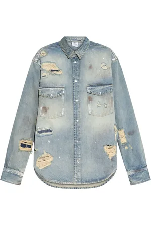 Vetements Distressed denim shirt