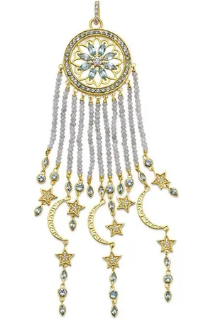 BUDDHA MAMA 20kt yellow Dream Catcher diamond pendant