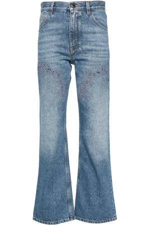 Chloé Guipure-detail bootcut jeans