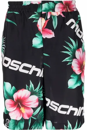 Moschino Floral-print silk shorts