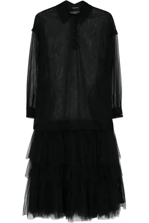 Simone Rocha Tulle-netting flared dress