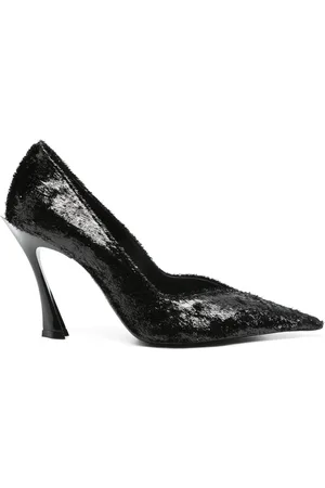 MUGLER 95mm fand-heel glittered pumps