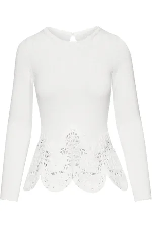Oscar de la Renta Birdsnest scalloped jumper