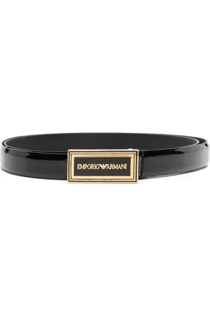 Emporio Armani Logo-buckle leather belt