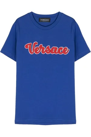 VERSACE Flocked-logo cotton T-shirt