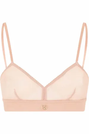 Dolce & Gabbana DG-logo tulle triangle bra