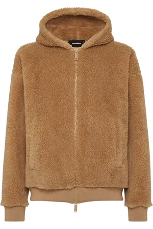 Dsquared2 Logo-embroidered sherpa hooded jacket