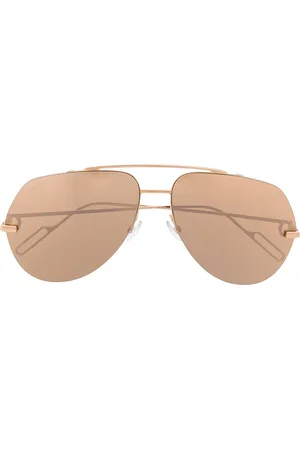 Cartier Pilot-frame mirrored sunglasses