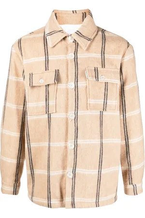 Family First Jersey-fleece check-plaid shirt