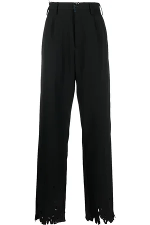 Marni Distressed straight-leg cut trousers