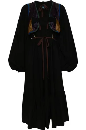 Kolor Panelled drawstring dress