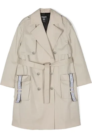 Balmain Belted double-breasted trench coat